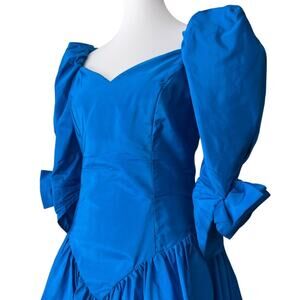 Vintage Formal Dress Small Prom Medium Gown Puff Sleeve 80s does Victorian Dress